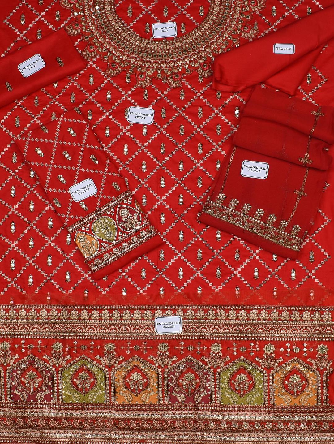 Winter Women's 3 Pcs Unstiched Suits