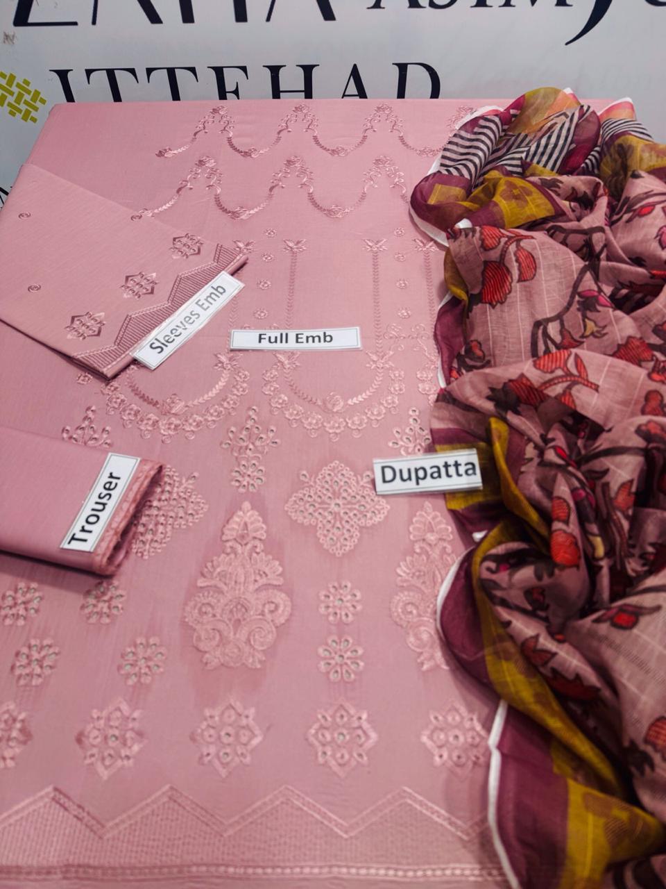 Woman's 3 Pcs Unstitched suits