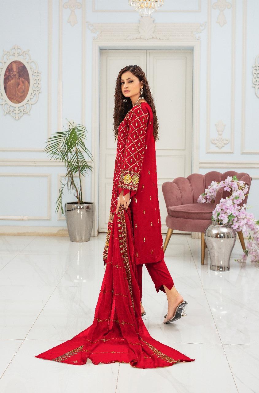 Winter Women's 3 Pcs Unstiched Suits