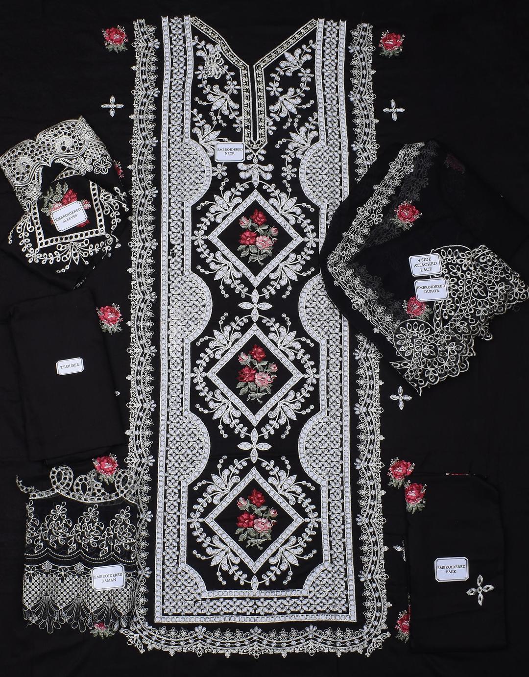 3 Pcs Woman's Unstitched suits