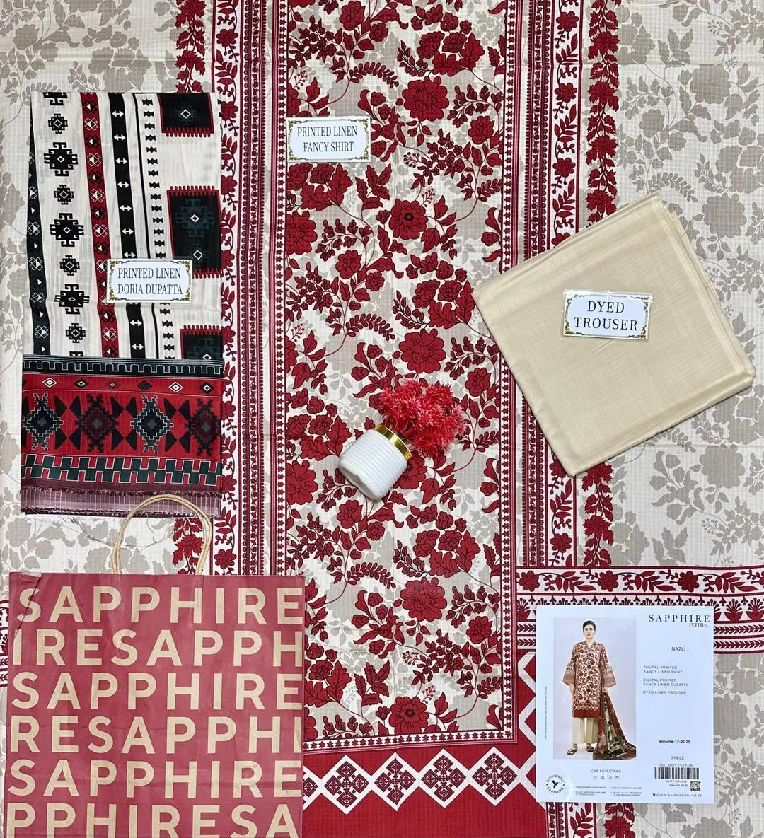 3 Pcs Women's Unstiched Suits