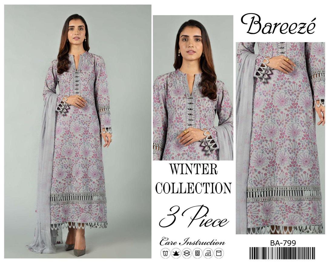 Woman's Winter 3 Pcs Unstitched suits