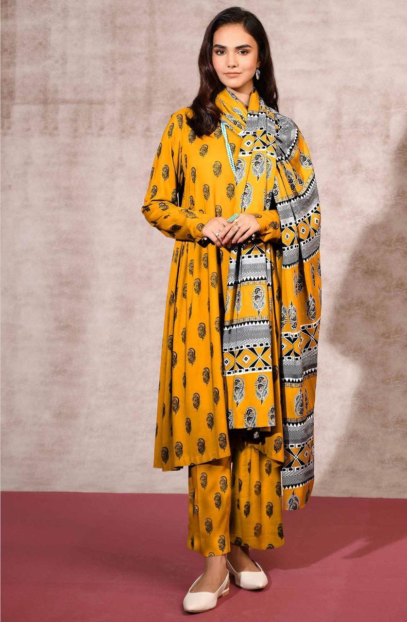 Winter Women's 3 Pcs Unstiched Suits