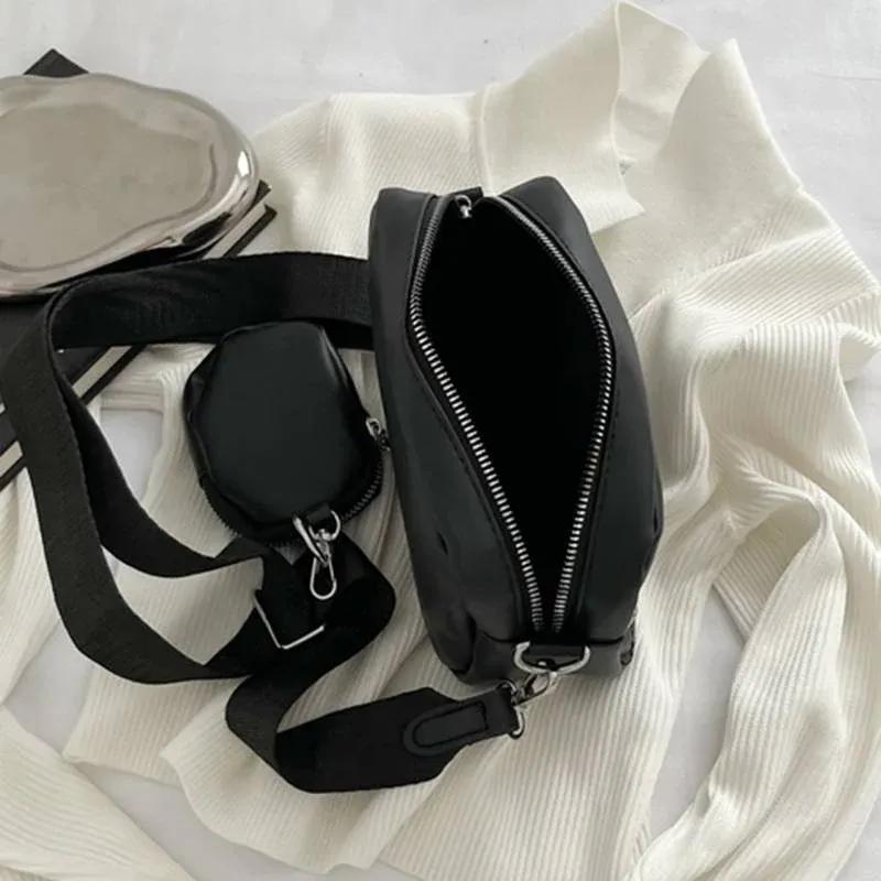 StylishGirl's Convertible Crossbody  BlackPULeather