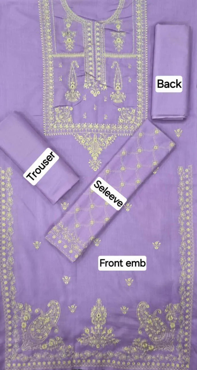 2 Pcs Woman's Unstitched suits