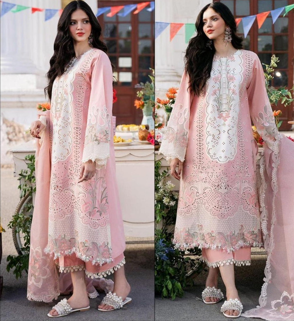 3 Pcs women's Unstitched suits