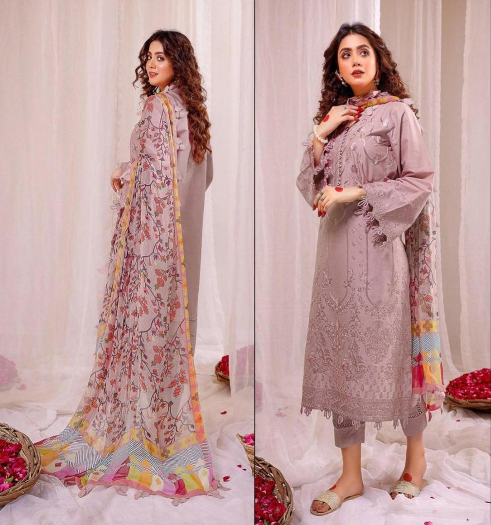 Woman's 3 Pcs Unstitched suits