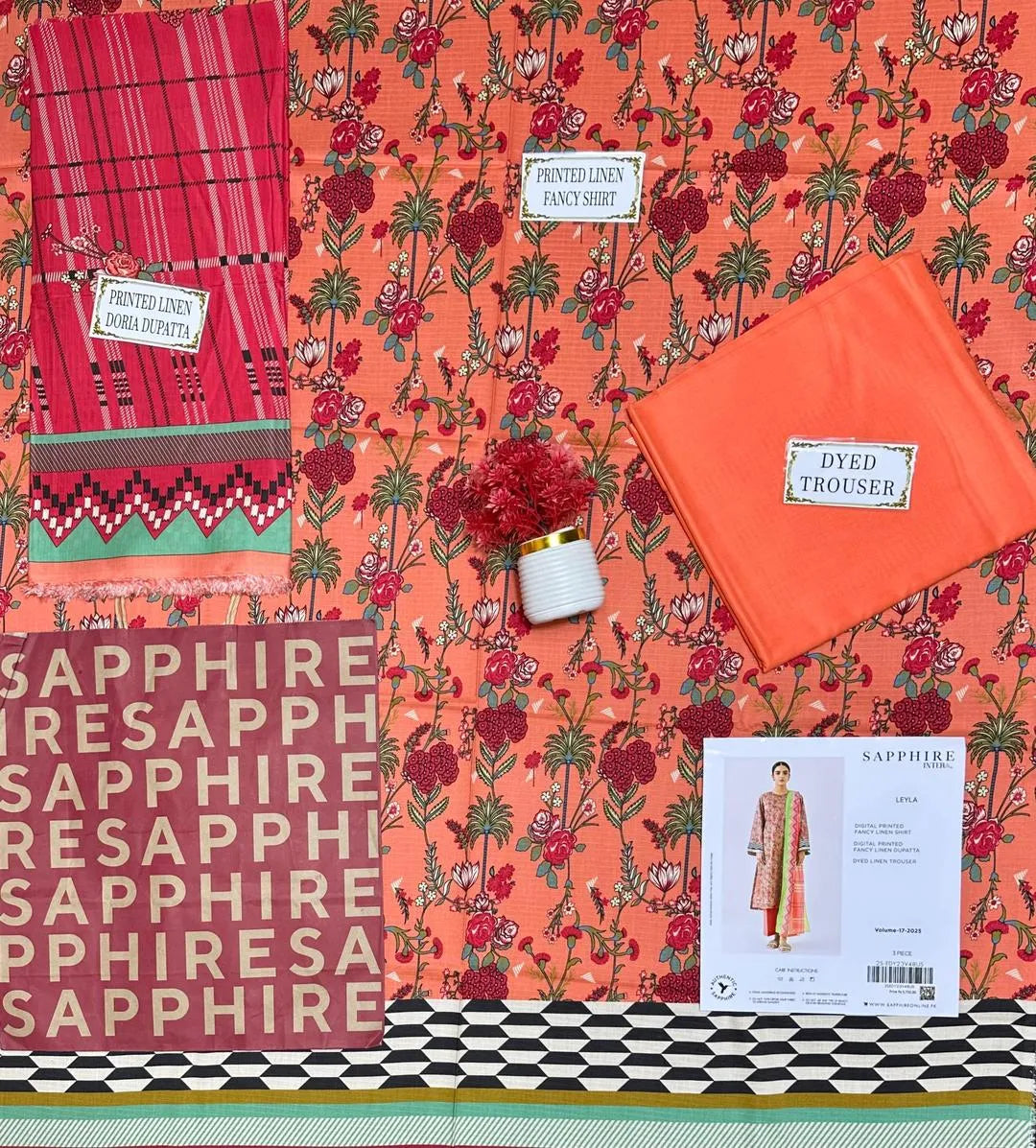 3 Pcs Women's Unstiched Suits